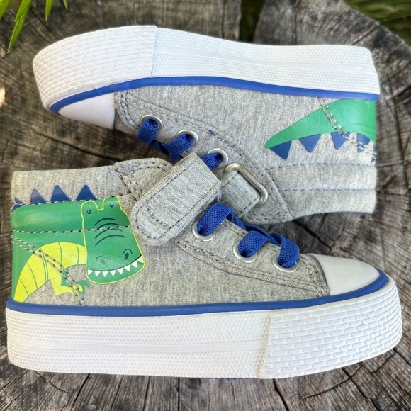 Gymboree Boys T-Rex Dino Dude Hi Top Sneakers - Picture 4 of 9